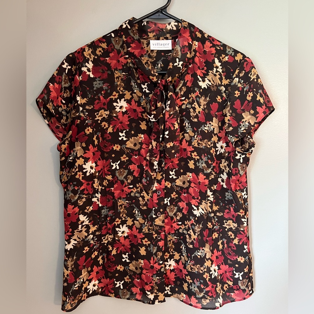 Vintage Liz Claiborne Villager Tie Blouse - size (12) best for size (M/L)